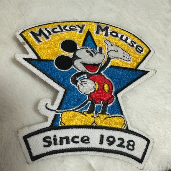 Vintage Large Mickey Mouse Pie Eyes Cloth Patch Walt Disney Sew On full body - Picture 4 of 6